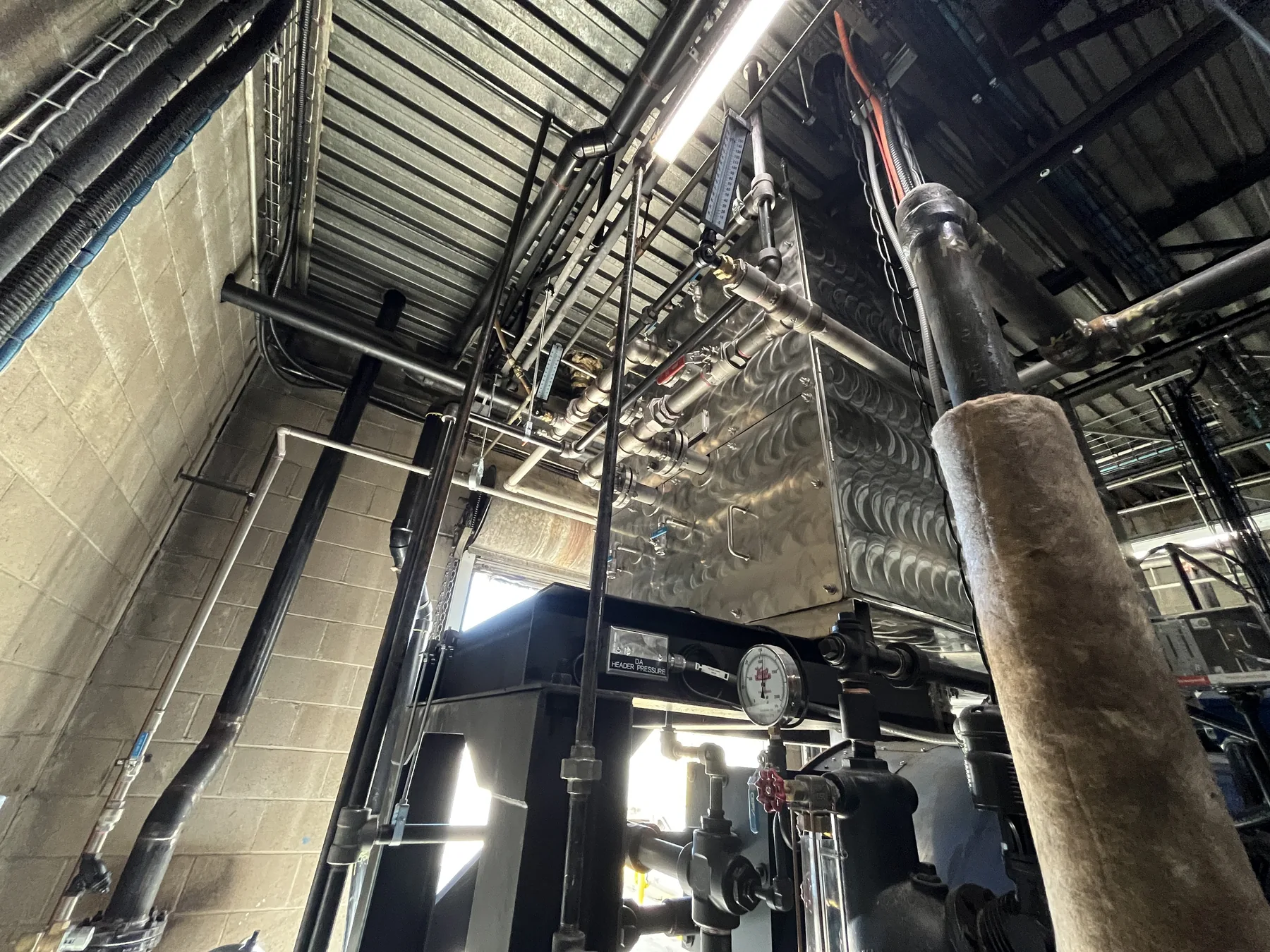 Stainless Rainmaker casing and connected ductwork